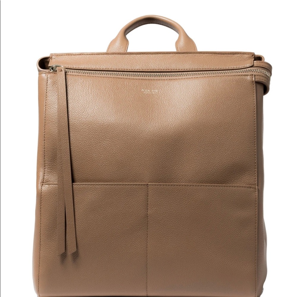 Mina Baie full-sized Harper diaper bag in Tan